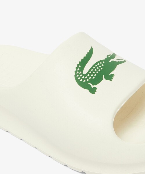 LACOSTE（ラコステ）の「レディース SERVE SLIDE 2.0 224 6 CFA（サンダル・レディース・ホワイト×グリーン・22.5cm/23.5cm/24.0cm/25.0cm）」の6枚目の写真