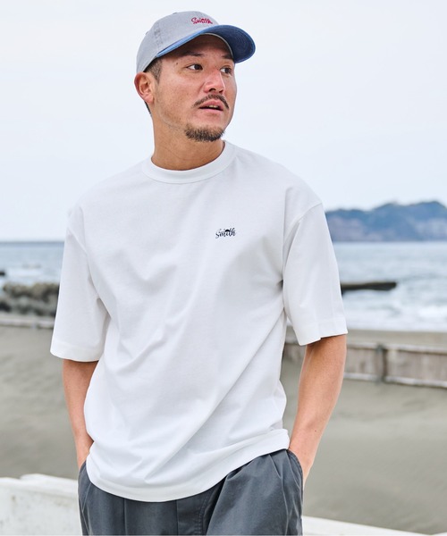 Sunny Smith(サニースミス)の「【SUNNY SMITH】バックサークルロゴプリントTシャツ(Tシャツ/カットソー・メンズ・スモークグレー/ホワイト・LARGE/MEDIUM)」の11枚目の写真