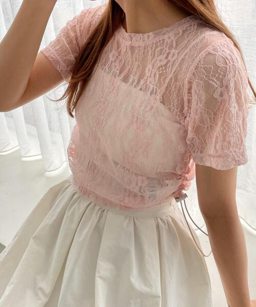 WEGO(ウィゴー)の「WEGO/グラフィックレースT(Tシャツ/カットソー・レディース・ピンク/ホワイト・FREE)」の15枚目の写真