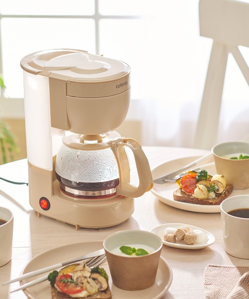 象牙調レトロ　アイボリー　単品可 CUTENSIL/キューテンシル】アロマコーヒーメーカー（キッチン家電
