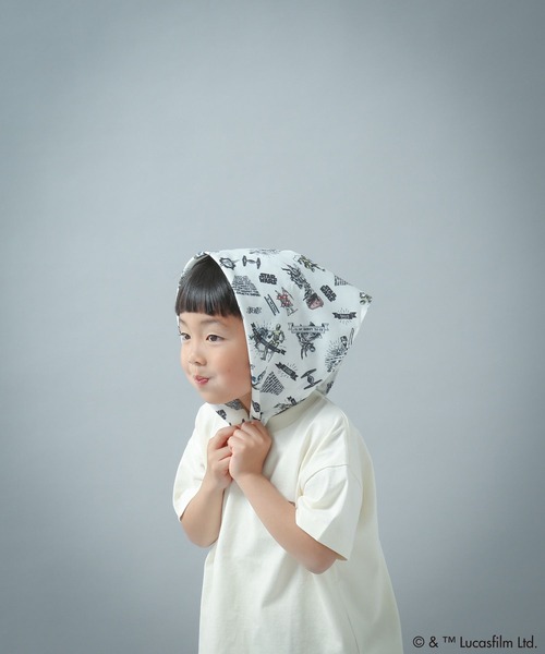 LOWRYS FARM（ローリーズファーム）の「ＳＴＡＲ　ＷＡＲＳ／バンダナ　451874（バンダナ/スカーフ・キッズ・キナリ/レッド/オフホワイト・FREE）」の4枚目の写真