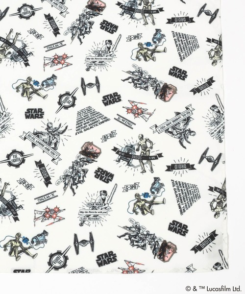 LOWRYS FARM（ローリーズファーム）の「ＳＴＡＲ　ＷＡＲＳ／バンダナ　451874（バンダナ/スカーフ・キッズ・キナリ/レッド/オフホワイト・FREE）」の8枚目の写真