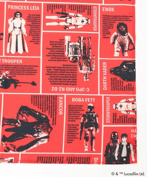 LOWRYS FARM（ローリーズファーム）の「ＳＴＡＲ　ＷＡＲＳ／バンダナ　451874（バンダナ/スカーフ・キッズ・キナリ/レッド/オフホワイト・FREE）」の10枚目の写真