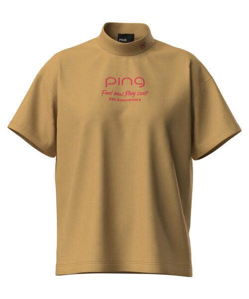tシャツ 「PING APPAREL」10色展開 プレーティング天竺半袖ハイネックカットソー 「LADIES LINE」 (LADIES) レディース PING APPAREL】10色展開 プレーティング天竺半袖ハイネック