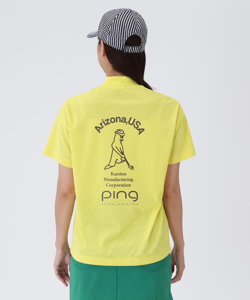 tシャツ 「PING APPAREL」10色展開 プレーティング天竺半袖ハイネックカットソー 「LADIES LINE」 (LADIES) レディース PING APPAREL】10色展開 プレーティング天竺半袖ハイネック