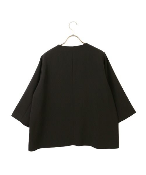 AOYAMA（アオヤマ）の「【時短に！ビジパシリーズ】〈２点セット〉ヘビロテスーツ｜Aラインジャケット＋テーパードパンツ/ブラック/通勤＆オフィス＆入卒＆セレモニー＆オケージョン｜自宅で洗える・ストレッチ・防止シワ｜（スーツセット・レディース・ブラック/ネイビー/ベージュ・M/L/LL/S）」の14枚目の写真