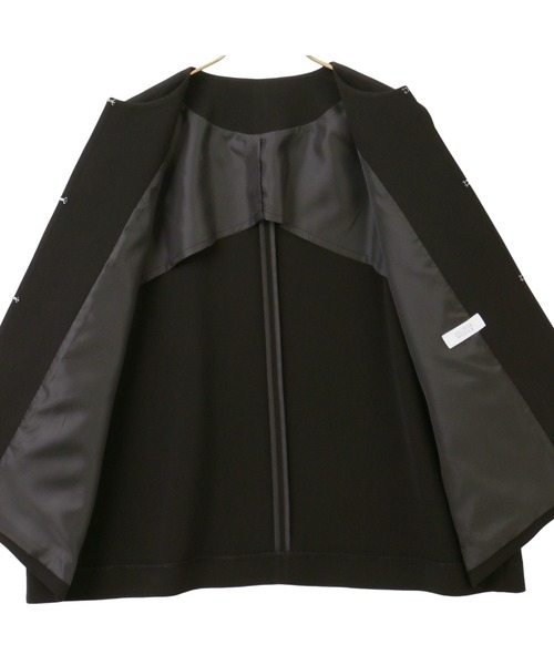 AOYAMA（アオヤマ）の「【時短に！ビジパシリーズ】〈２点セット〉ヘビロテスーツ｜Aラインジャケット＋テーパードパンツ/ブラック/通勤＆オフィス＆入卒＆セレモニー＆オケージョン｜自宅で洗える・ストレッチ・防止シワ｜（スーツセット・レディース・ブラック/ネイビー/ベージュ・M/L/LL/S）」の13枚目の写真