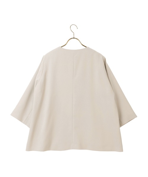 AOYAMA（アオヤマ）の「【時短に！ビジパシリーズ】〈２点セット〉ヘビロテスーツ｜Aラインジャケット＋テーパードパンツ/ブラック/通勤＆オフィス＆入卒＆セレモニー＆オケージョン｜自宅で洗える・ストレッチ・防止シワ｜（スーツセット・レディース・ブラック/ネイビー/ベージュ・M/L/LL/S）」の20枚目の写真