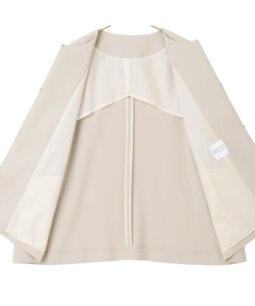 AOYAMA（アオヤマ）の「【時短に！ビジパシリーズ】〈２点セット〉ヘビロテスーツ｜Aラインジャケット＋テーパードパンツ/ブラック/通勤＆オフィス＆入卒＆セレモニー＆オケージョン｜自宅で洗える・ストレッチ・防止シワ｜（スーツセット・レディース・ブラック/ネイビー/ベージュ・M/L/LL/S）」の21枚目の写真