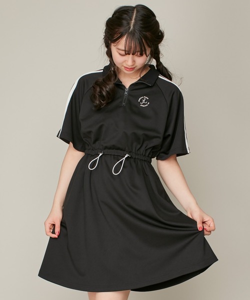 joieve sherbet onepiece ブラック セール】ギャザーシャツワンピース（ワンピース）｜La-gemme