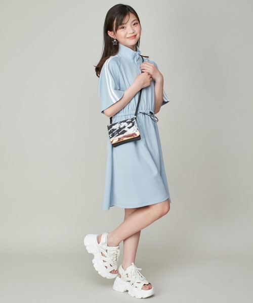 セール】ハーフZIPそでライントラックワンピ（ワンピース