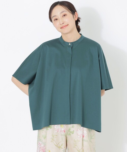 S.ESSENTIALS(エスエッセンシャルズ)の「【DRESOPHY】シャツ(シャツ/ブラウス・レディース・グリーン系その他4/ホワイト/ダークネイビー・38)」の3枚目の写真