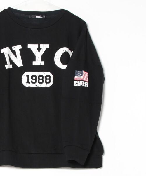 CHEER(チアー)の「NYCスウェットビッグトレーナー(スウェット・レディース・ブラック・S/M/L)」の7枚目の写真