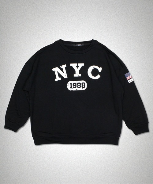 CHEER(チアー)の「NYCスウェットビッグトレーナー(スウェット・レディース・ブラック・S/M/L)」の1枚目の写真
