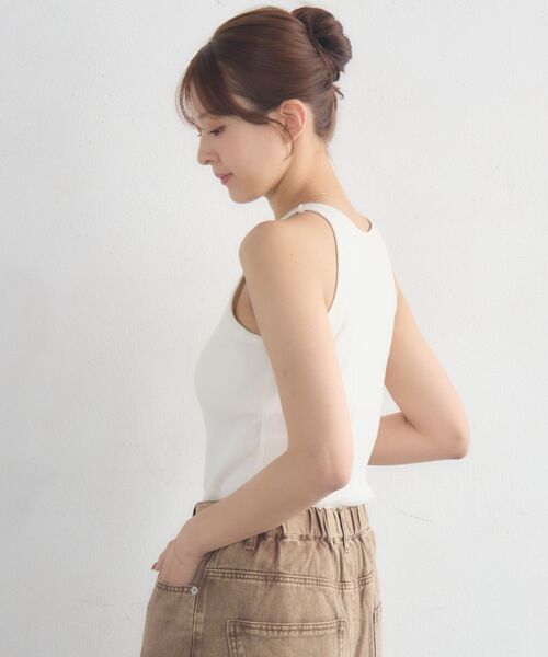 RETRO GIRL（レトロガール）の「カップ付アメスリタンクトップ（タンクトップ・レディース・ホワイト系その他/ピンク/ブラック/オフホワイト・FREE）」の11枚目の写真