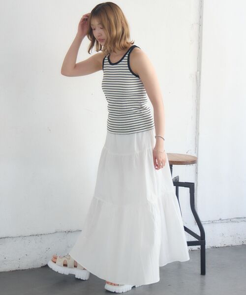 RETRO GIRL（レトロガール）の「カップ付アメスリタンクトップ（タンクトップ・レディース・ホワイト系その他/ピンク/ブラック/オフホワイト・FREE）」の15枚目の写真