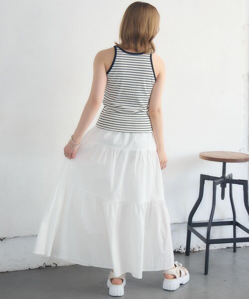 RETRO GIRL（レトロガール）の「カップ付アメスリタンクトップ（タンクトップ・レディース・ホワイト系その他/ピンク/ブラック/オフホワイト・FREE）」の16枚目の写真