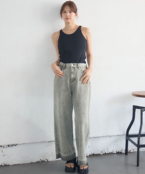 RETRO GIRL（レトロガール）の「カップ付アメスリタンクトップ（タンクトップ・レディース・ホワイト系その他/ピンク/ブラック/オフホワイト・FREE）」の21枚目の写真