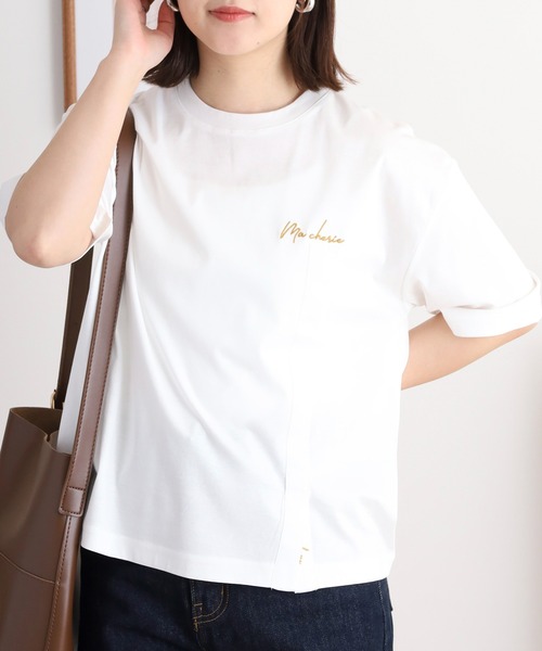 ブローディア BRODIAEA テープリボンスリット半袖Tシャツ （ブラック） セール】BRODIAEA テープリボンスリット半袖Tシャツ（Tシャツ