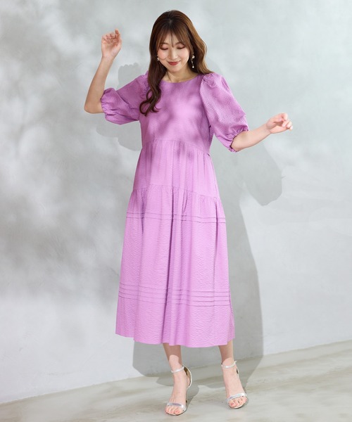 Rose Tiara（ローズティアラ）の「【接触冷感/コットン100%/イージケア】ミラクルウェーブワンピース（ワンピース・レディース・ネイビー/ピンク/ブルー・46/38/42）」の9枚目の写真