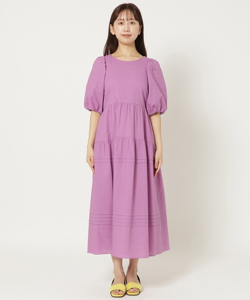 Rose Tiara（ローズティアラ）の「【接触冷感/コットン100%/イージケア】ミラクルウェーブワンピース（ワンピース・レディース・ネイビー/ピンク/ブルー・46/38/42）」の13枚目の写真