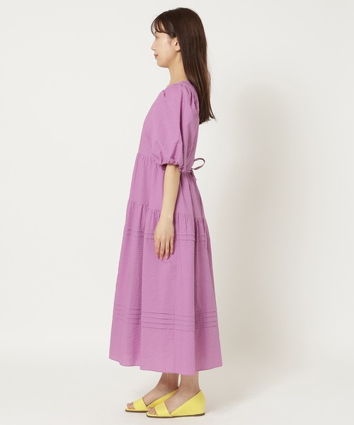 Rose Tiara（ローズティアラ）の「【接触冷感/コットン100%/イージケア】ミラクルウェーブワンピース（ワンピース・レディース・ネイビー/ピンク/ブルー・46/38/42）」の14枚目の写真