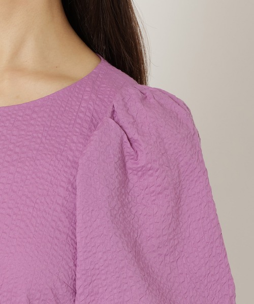 Rose Tiara（ローズティアラ）の「【接触冷感/コットン100%/イージケア】ミラクルウェーブワンピース（ワンピース・レディース・ネイビー/ピンク/ブルー・46/38/42）」の17枚目の写真