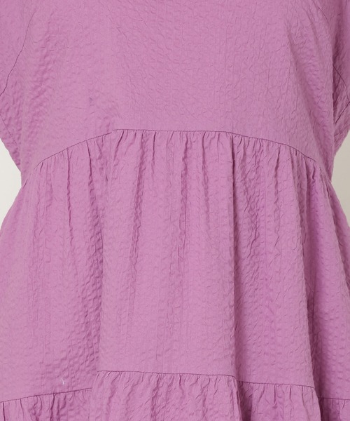 Rose Tiara（ローズティアラ）の「【接触冷感/コットン100%/イージケア】ミラクルウェーブワンピース（ワンピース・レディース・ネイビー/ピンク/ブルー・46/38/42）」の19枚目の写真