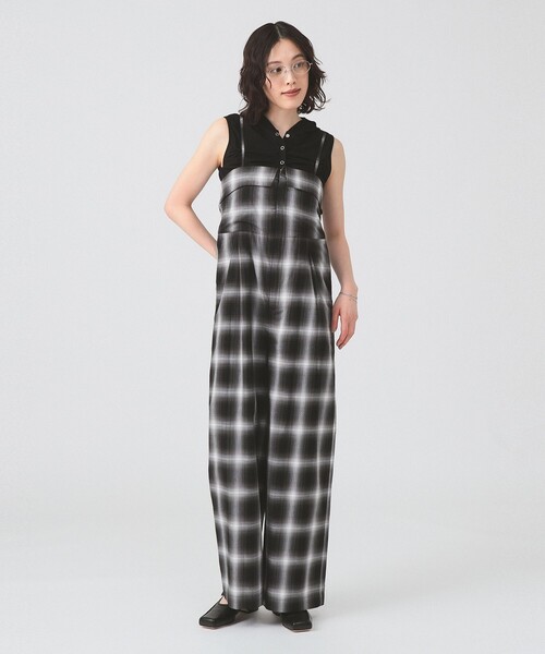 Ray BEAMS(レイビームス)の「シャーリング ノースリーブ フーディ トップス(Tシャツ/カットソー・レディース・ブラック/ピンク・ONE SIZE)」の3枚目の写真