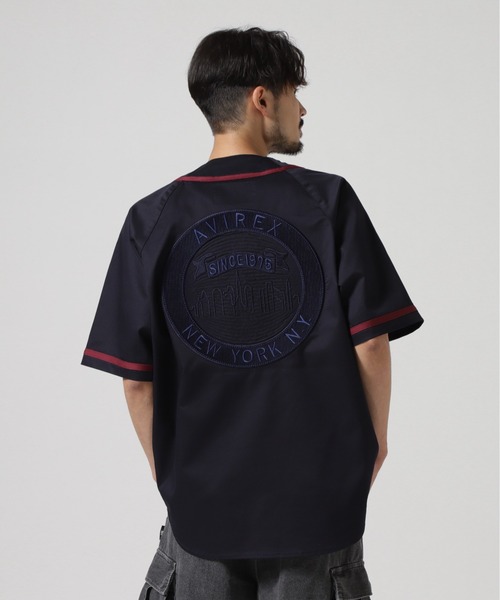 AVIREX（アヴィレックス）の「《WEB&DEPOT限定》BASEBALL SHIRT "MANHATTAN" / ベースボール半袖シャツ "マンハッタン" / AVIREX / アヴィレックス（シャツ/ブラウス・メンズ・ネイビー/ブラック・MEDIUM/LARGE/X-LARGE/XX-LARGE）」の18枚目の写真