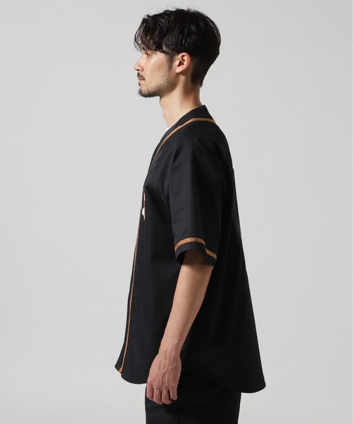 AVIREX（アヴィレックス）の「《WEB&DEPOT限定》BASEBALL SHIRT "MANHATTAN" / ベースボール半袖シャツ "マンハッタン" / AVIREX / アヴィレックス（シャツ/ブラウス・メンズ・ネイビー/ブラック・MEDIUM/LARGE/X-LARGE/XX-LARGE）」の7枚目の写真