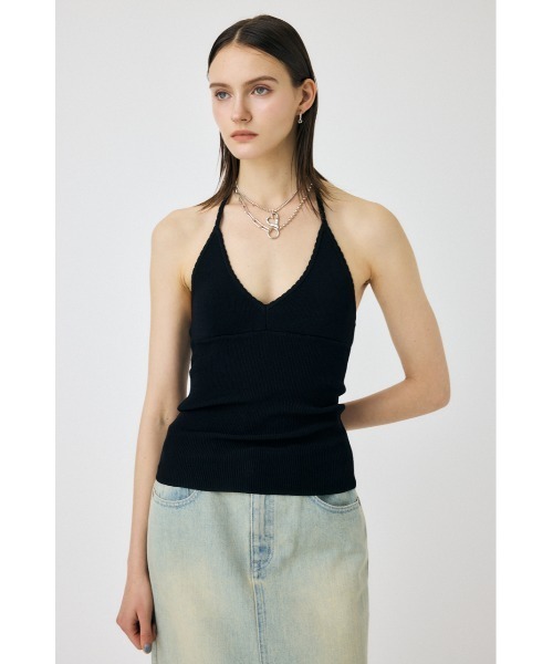 MOUSSY(マウジー)の「【セットアップ対応】HALTER KNIT キャミソール(キャミソール・レディース・ブラック/ホワイト/レッド・FREE)」の5枚目の写真