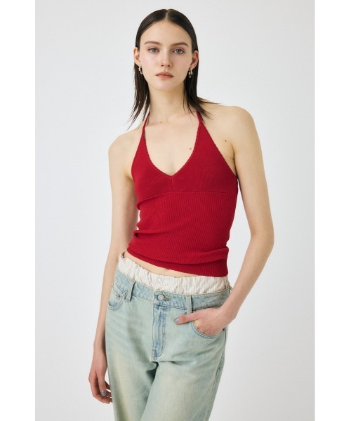 セール】【セットアップ対応】HALTER KNIT キャミソール