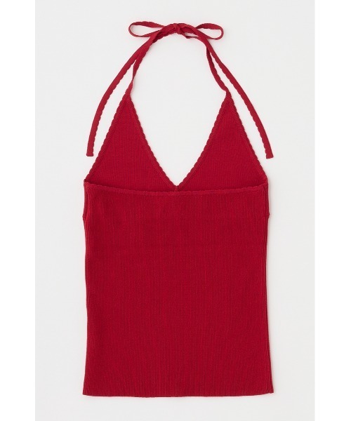 MOUSSY HALTER KNIT キャミ キャミソール レッド セットアップ対応】HALTER KNIT キャミソール（キャミソール