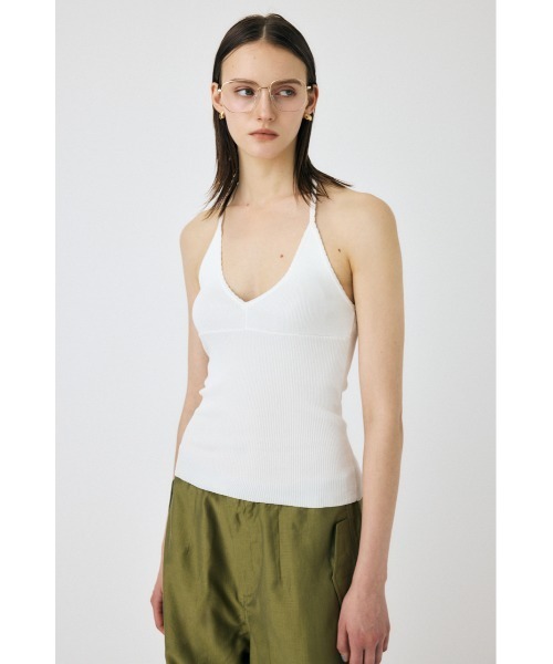 マウジー moussyキャミソール セール】【セットアップ対応】HALTER KNIT キャミソール（キャミソール