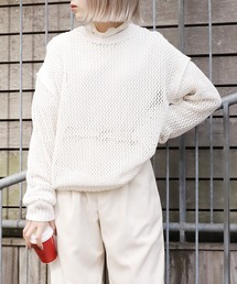 ESLOW | ▲ESLOW/エスロー MESH SWEATR メッシュセーター メッシュトップス(ニット/セーター)