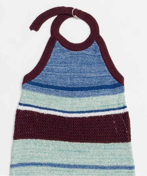 MAISON SPECIAL（メゾンスペシャル）の「Halter Neck Knit Dress/ホルターネックニットワンピース（ワンピース・レディース・ブラック/ボルドー・36/38）」の12枚目の写真