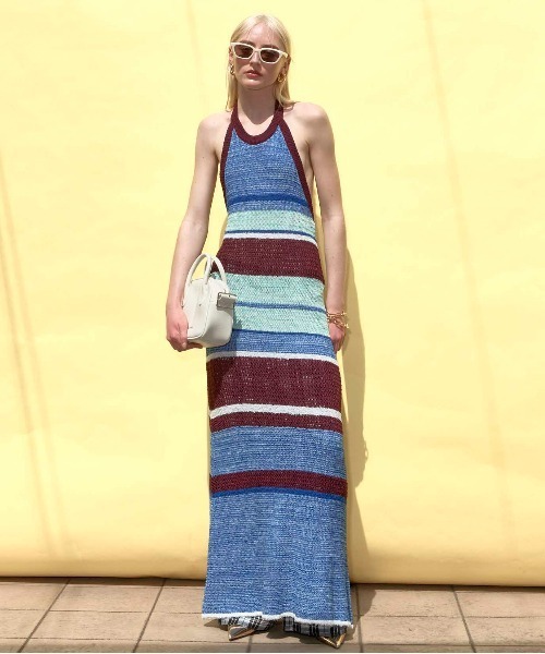 特価商品  25SUMMER PRE-ORDER】Halter Neck Knit Dress/ホルターネック ワンピース