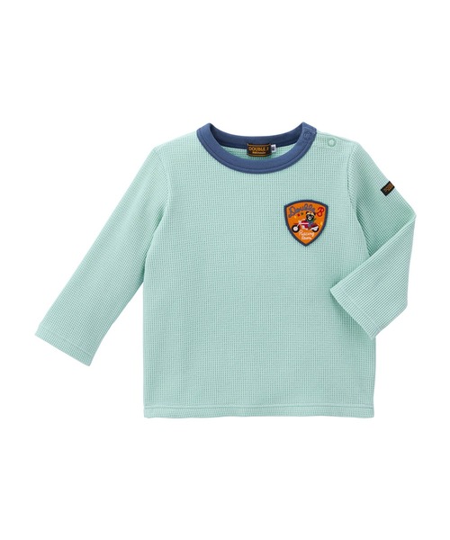 DOUBLE_B(ダブルビー)の「ワッフル長袖Tシャツ(Tシャツ/カットソー・キッズ・オレンジ/グリーン系その他3・80cm/90cm/100cm/110cm/120cm/130cm)」の2枚目の写真