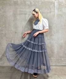 an another angelus | レースフリルチュールスカート　夏服(スカート)