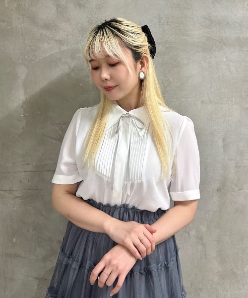 an another angelus（アンアナザーアンジェラス）の「レースフリルチュールスカート/ fint　フィント　夏服（スカート・レディース・チャコールグレー/オフホワイト/ライトグレー・FREE）」の21枚目の写真