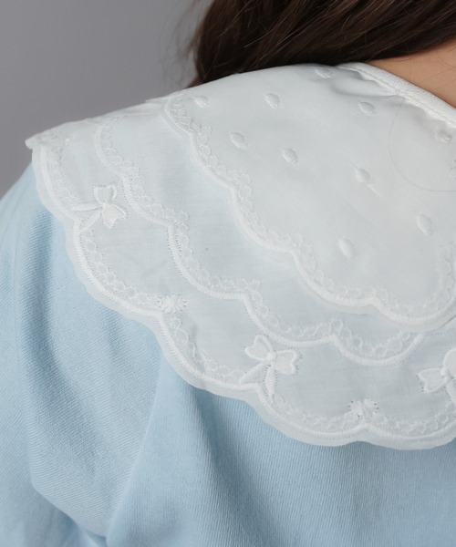 SPINNS（スピンズ）の「コットン付け襟/レース2段（付け襟・レディース・ホワイト・ONESIZE）」の5枚目の写真