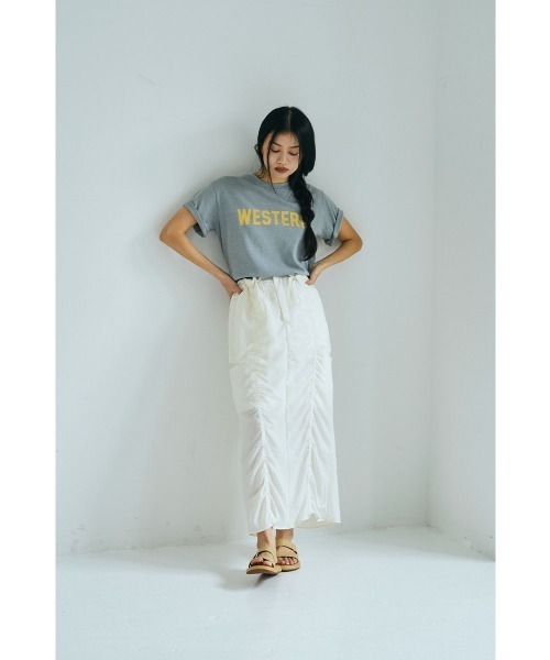 marjour（マージュール）の「WESTERN FADED COLOR TEE（Tシャツ/カットソー・レディース・ピンク/ブルーグレー・M）」の4枚目の写真