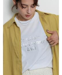 レタードプリントTシャツ