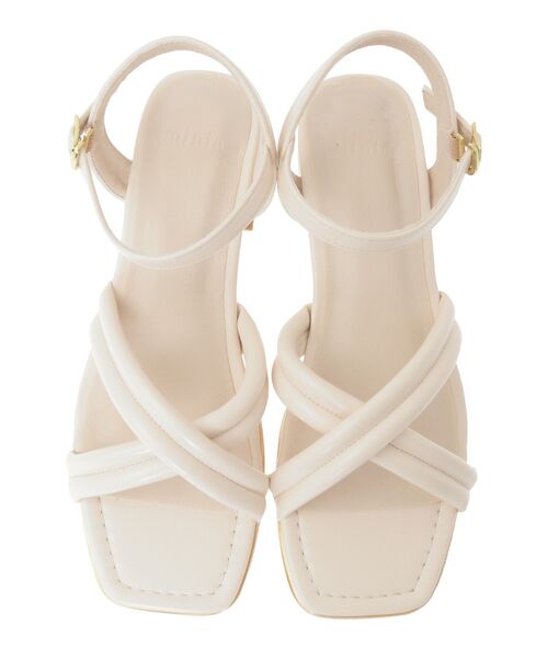 Green　Parks（グリーンパークス）の「・minia チューブストラップサンダル（サンダル・レディース・ブラック/アイボリー・LL/S/M/L）」の7枚目の写真