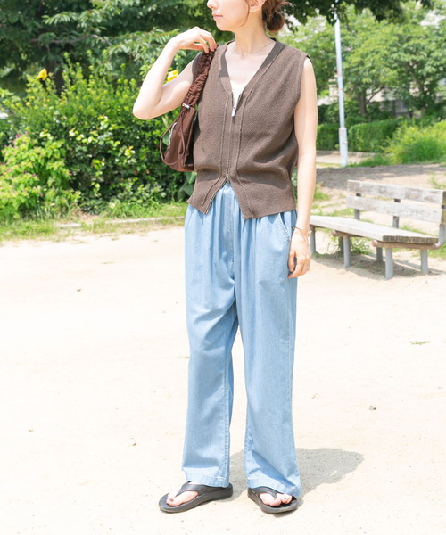 ITEMS URBANRESEARCH（アイテムズ アーバンリサーチ）の「ブークレジップベスト（ベスト・レディース・モカ/ベージュ/ネイビー・FREE）」の10枚目の写真