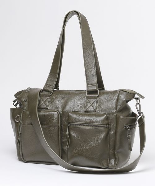 PBLIM（ページボーイリム）の「《UNISEX/PCポケット付き/500mlペットボトルも入る》10ポケットボストンバッグ（ボストンバッグ・レディース・カーキ/ブラック/ブラウン/グレー系その他/ブラック系その他/グリーン系その他/グレイッシュベージュ・FREE）」の13枚目の写真