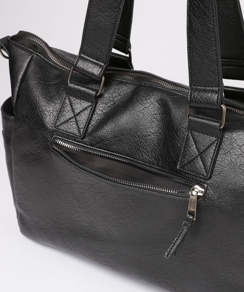 PBLIM（ページボーイリム）の「《UNISEX/PCポケット付き/A4サイズ収納可能/500mlペットボトルも入る》10ポケットボストンバッグ（ボストンバッグ・レディース・カーキ/ブラック/ブラウン/グレー系その他/ブラック系その他/グリーン系その他/グレイッシュベージュ・FREE）」の20枚目の写真