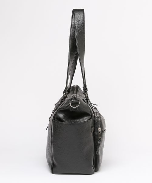 PBLIM（ページボーイリム）の「《UNISEX/PCポケット付き/A4サイズ収納可能/500mlペットボトルも入る》10ポケットボストンバッグ（ボストンバッグ・レディース・カーキ/ブラック/ブラウン/グレー系その他/ブラック系その他/グリーン系その他/グレイッシュベージュ・FREE）」の21枚目の写真