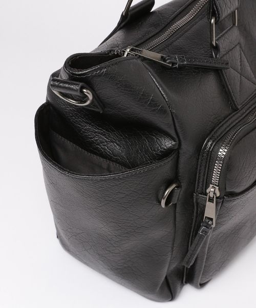 PBLIM（ページボーイリム）の「《UNISEX/PCポケット付き/A4サイズ収納可能/500mlペットボトルも入る》10ポケットボストンバッグ（ボストンバッグ・レディース・カーキ/ブラック/ブラウン/グレー系その他/ブラック系その他/グリーン系その他/グレイッシュベージュ・FREE）」の22枚目の写真